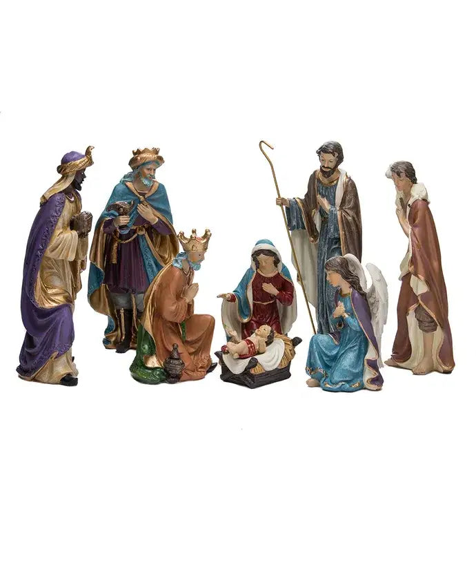 9"RESIN NATIVITY SET 8PC