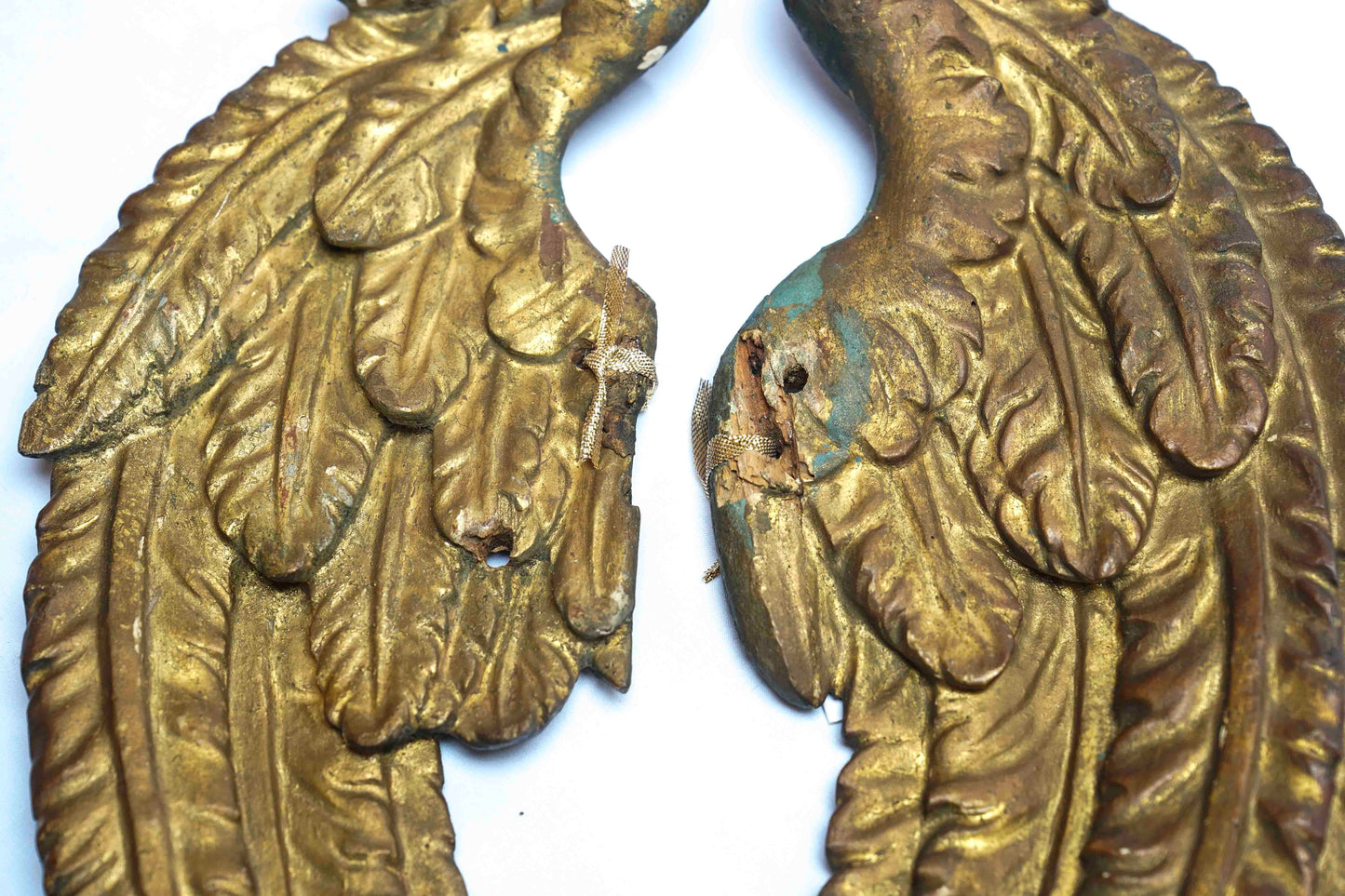 18th Century Giltwood Wing Fragments for pair.