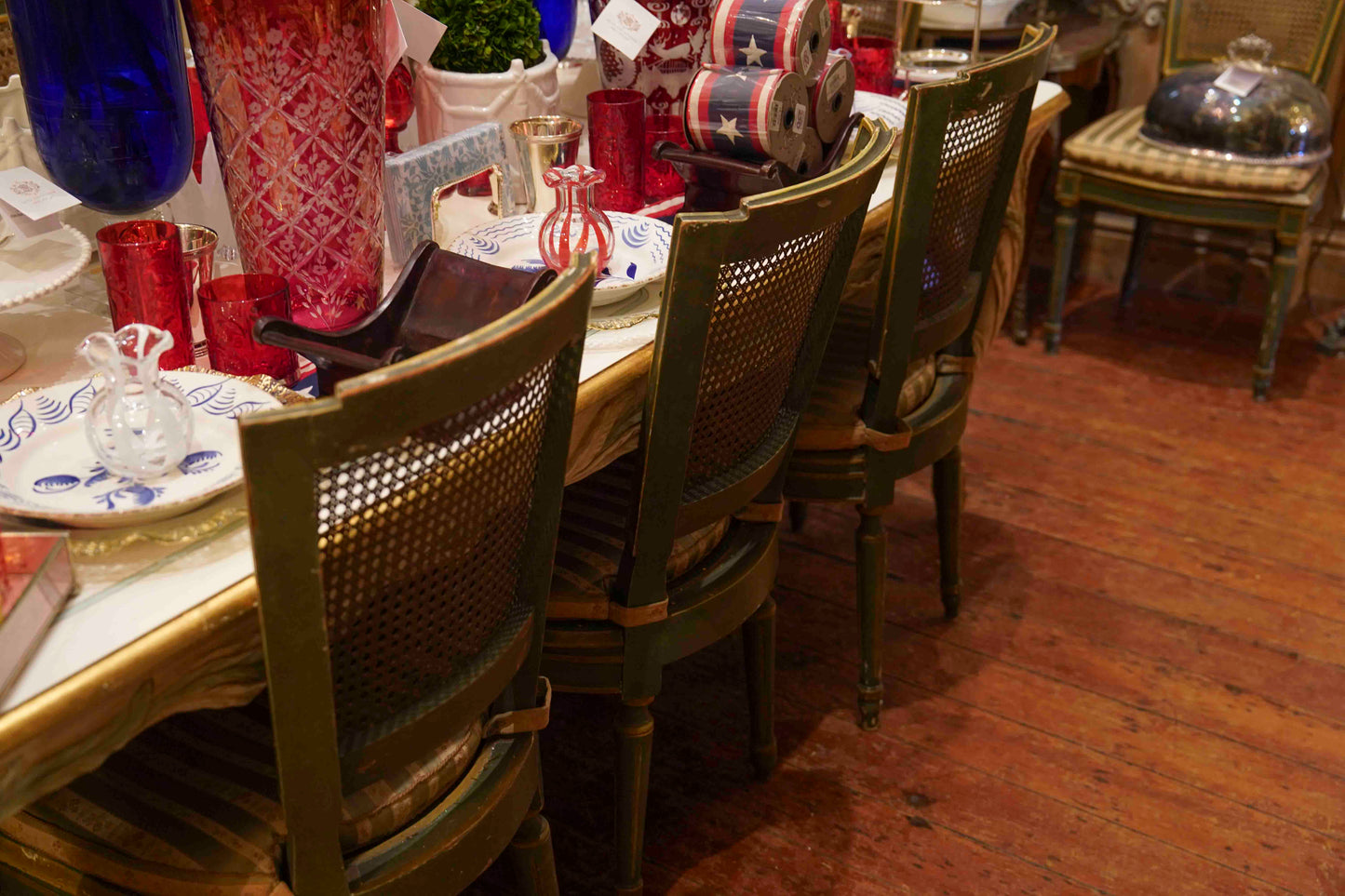 19th Century Italian in Louis XVI Style Cane Chairs (Set of 12)
