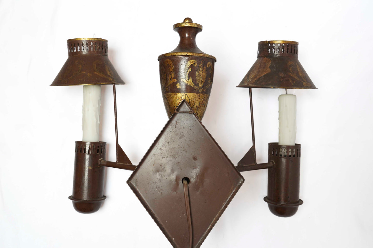 Tole Sconces Pair