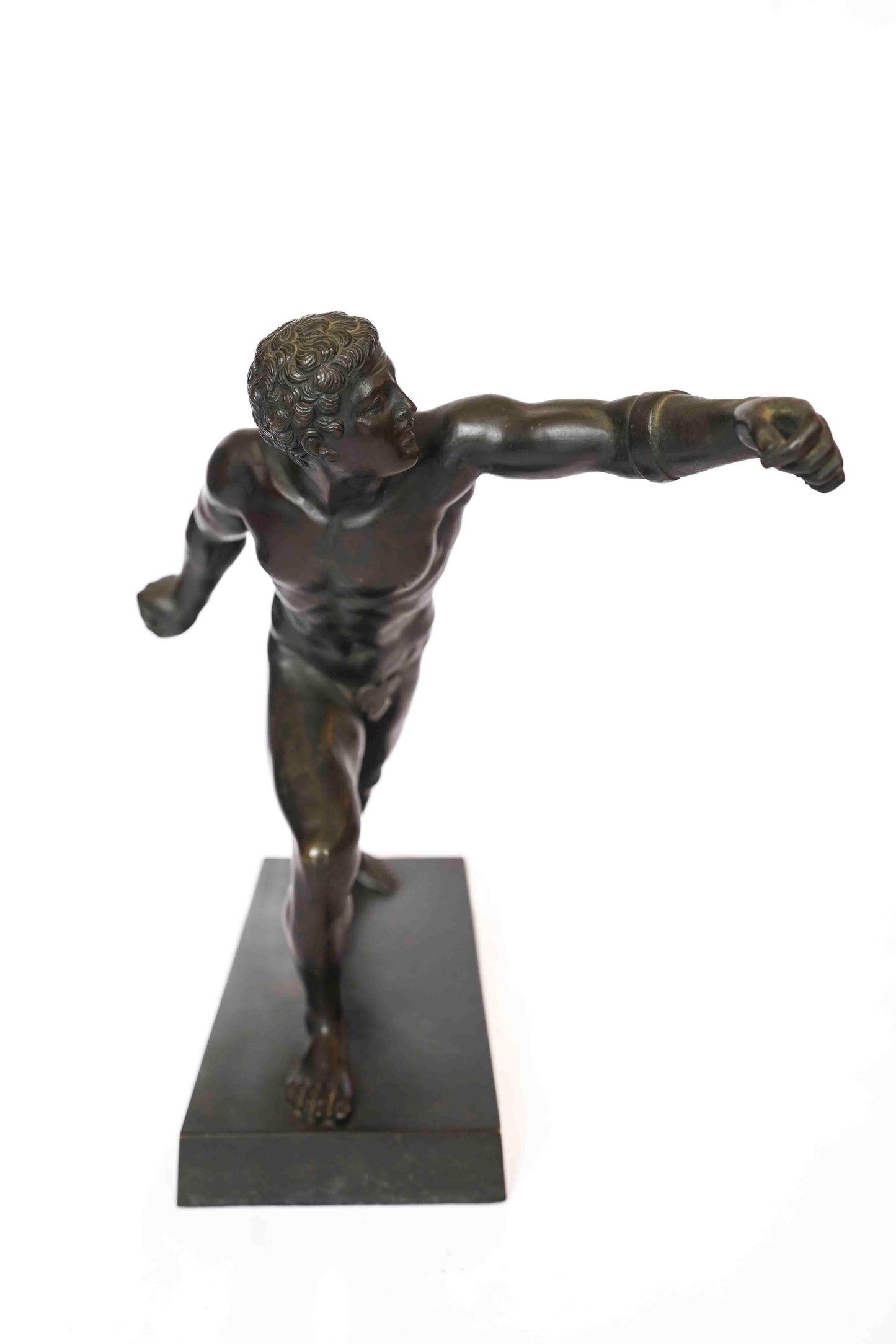 19th C Italian Borghese Bronze Gladiator