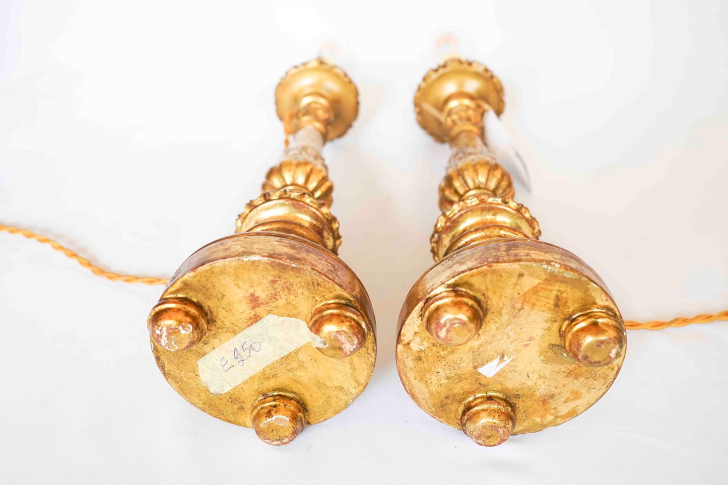 Antique Gold Candlestick Lamps