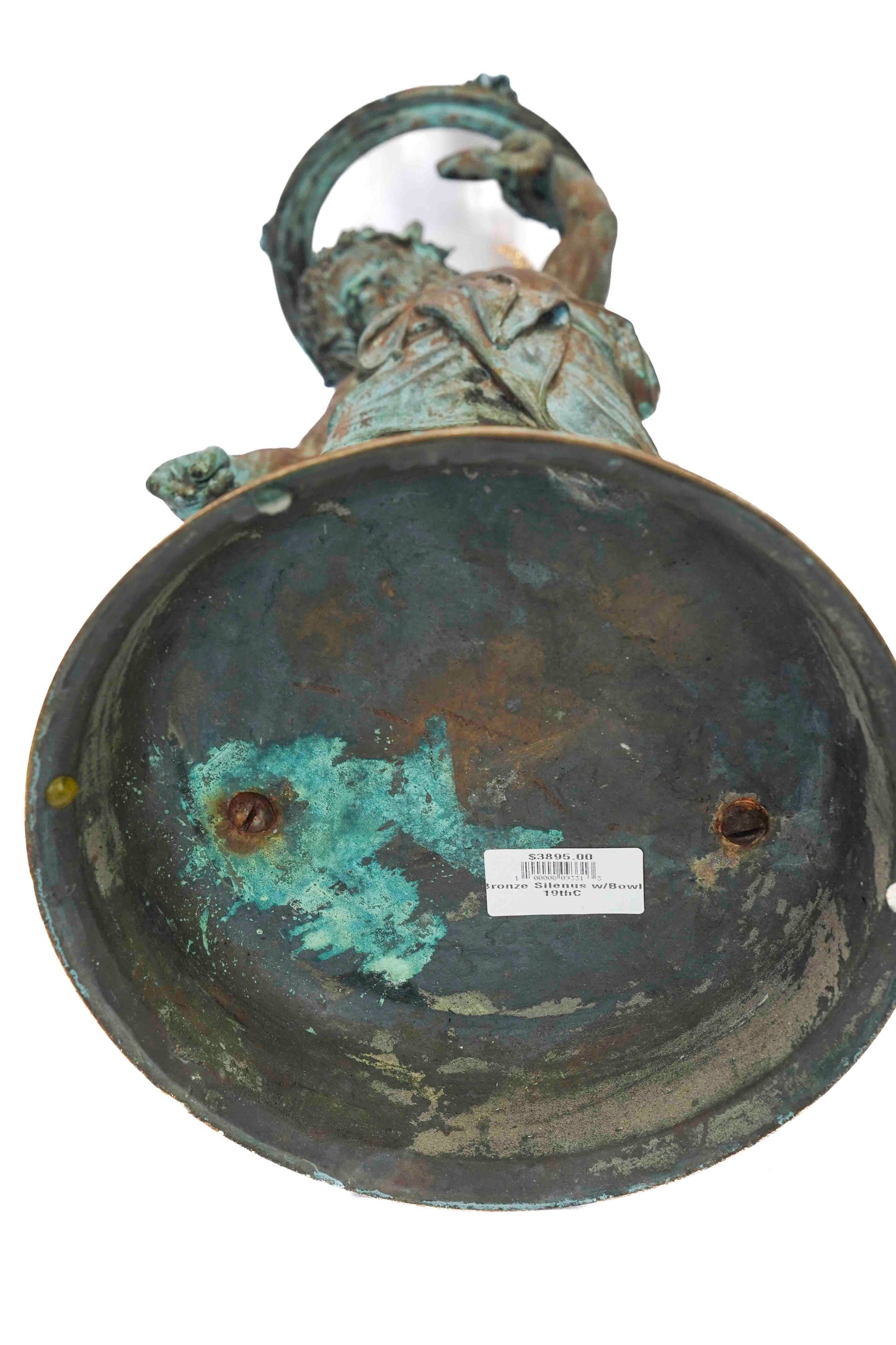 19th Century Bronze Silenus of Pompeii with Bowl