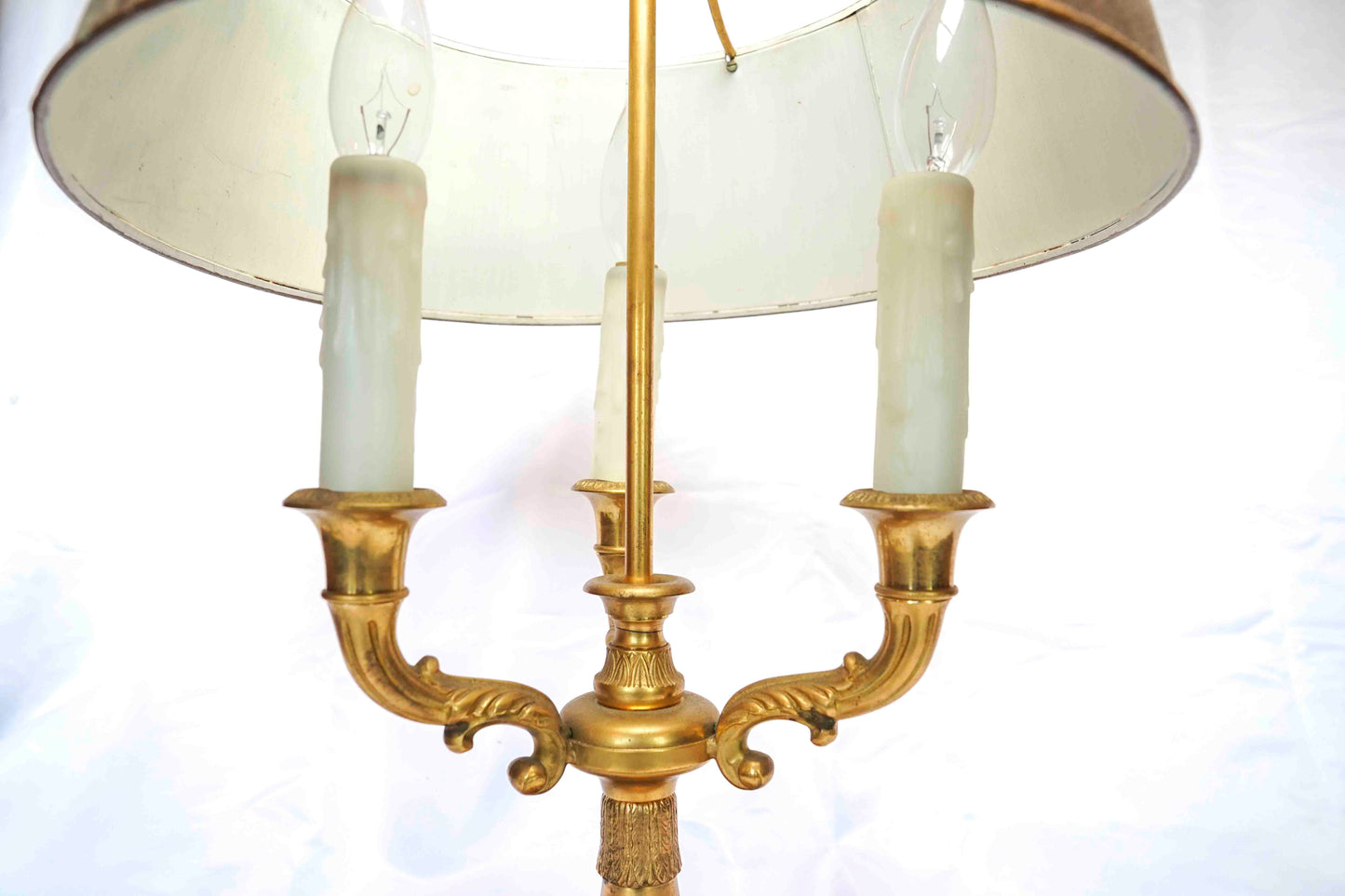 Bouillotte Lamp with Tole Shade