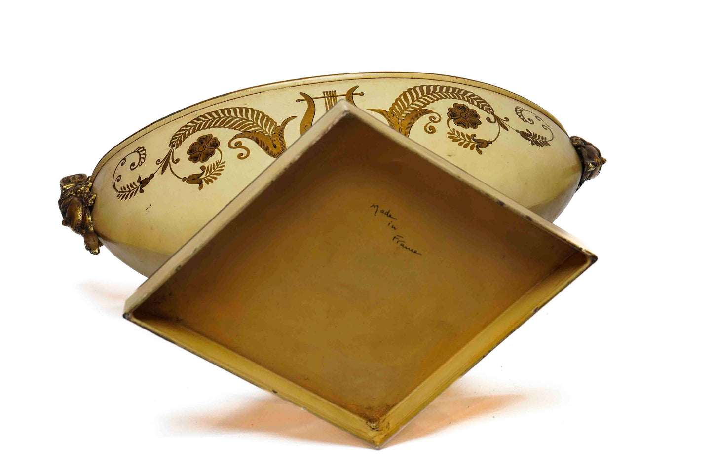 French Tole Plantar Hand Painted