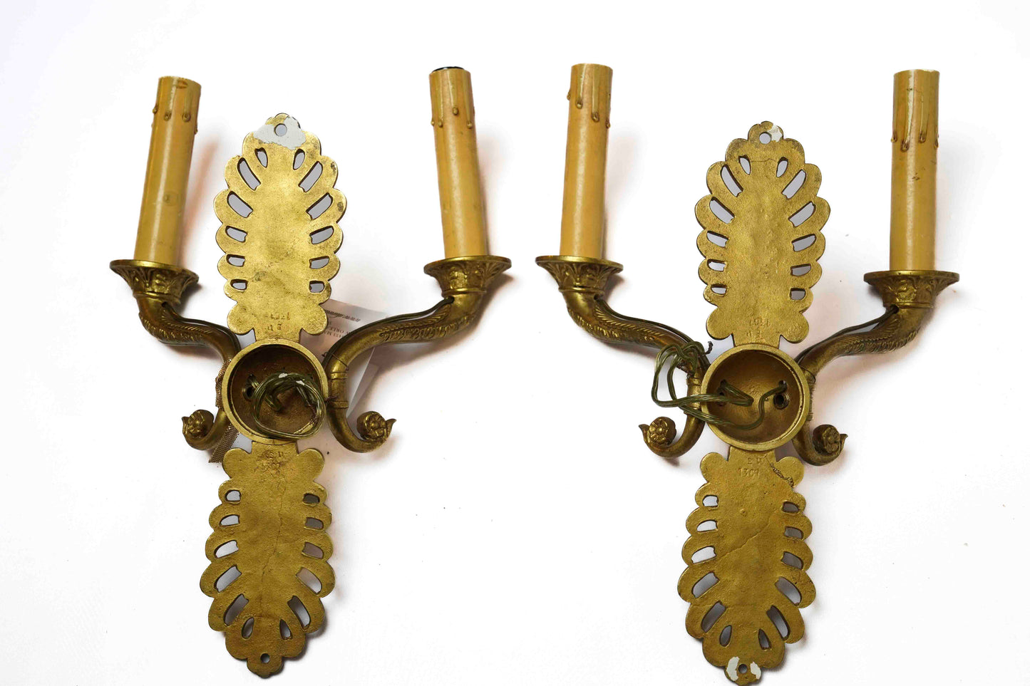Antique Empire Sconces Pair