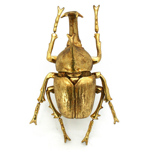 Gold Leafed Beetle Wall Decor