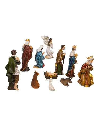 15"RESIN NATIVITY TABLEPIECE SET 11PCS