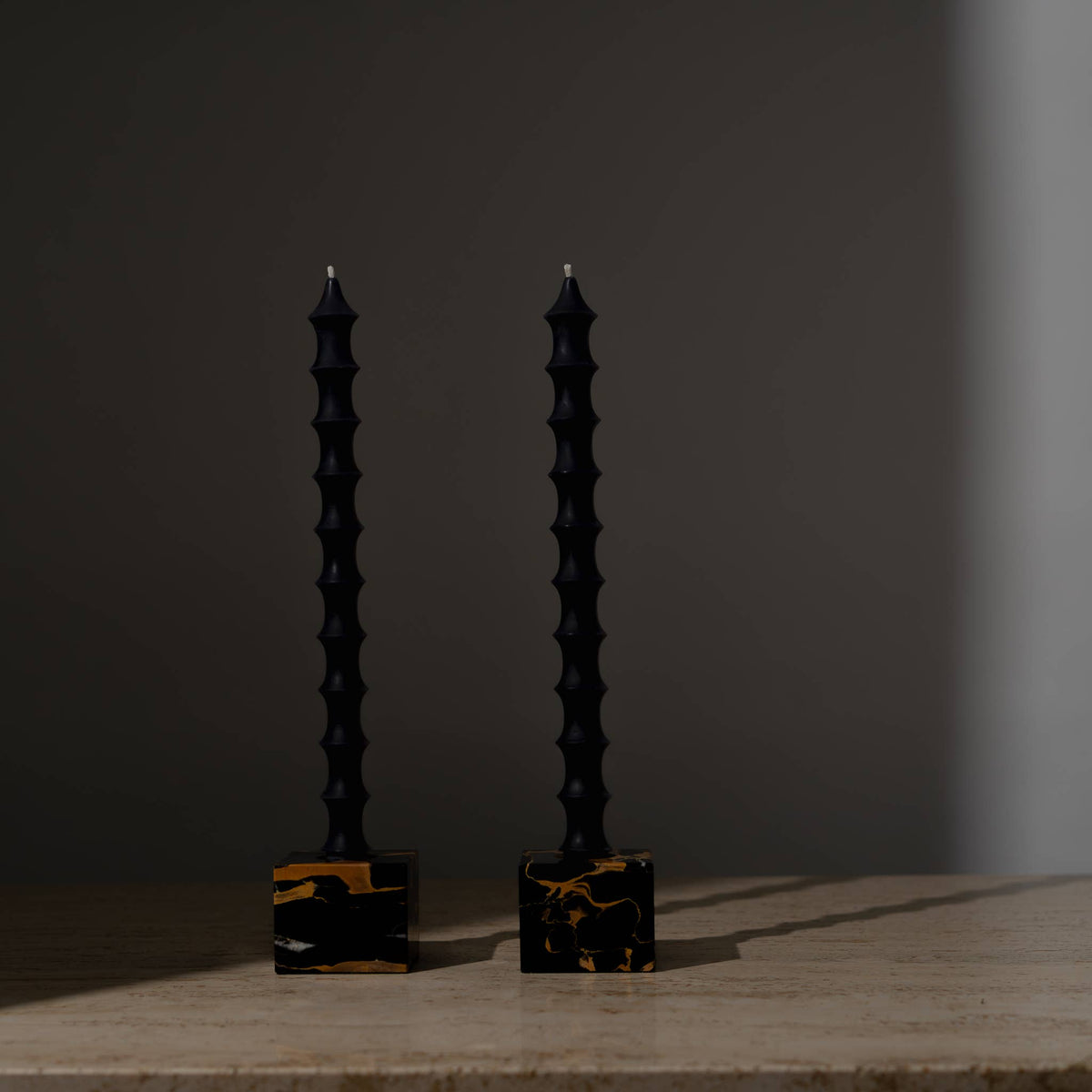 Bamboo Taper Beeswax Candles - A Pair: Vanilla Caramel