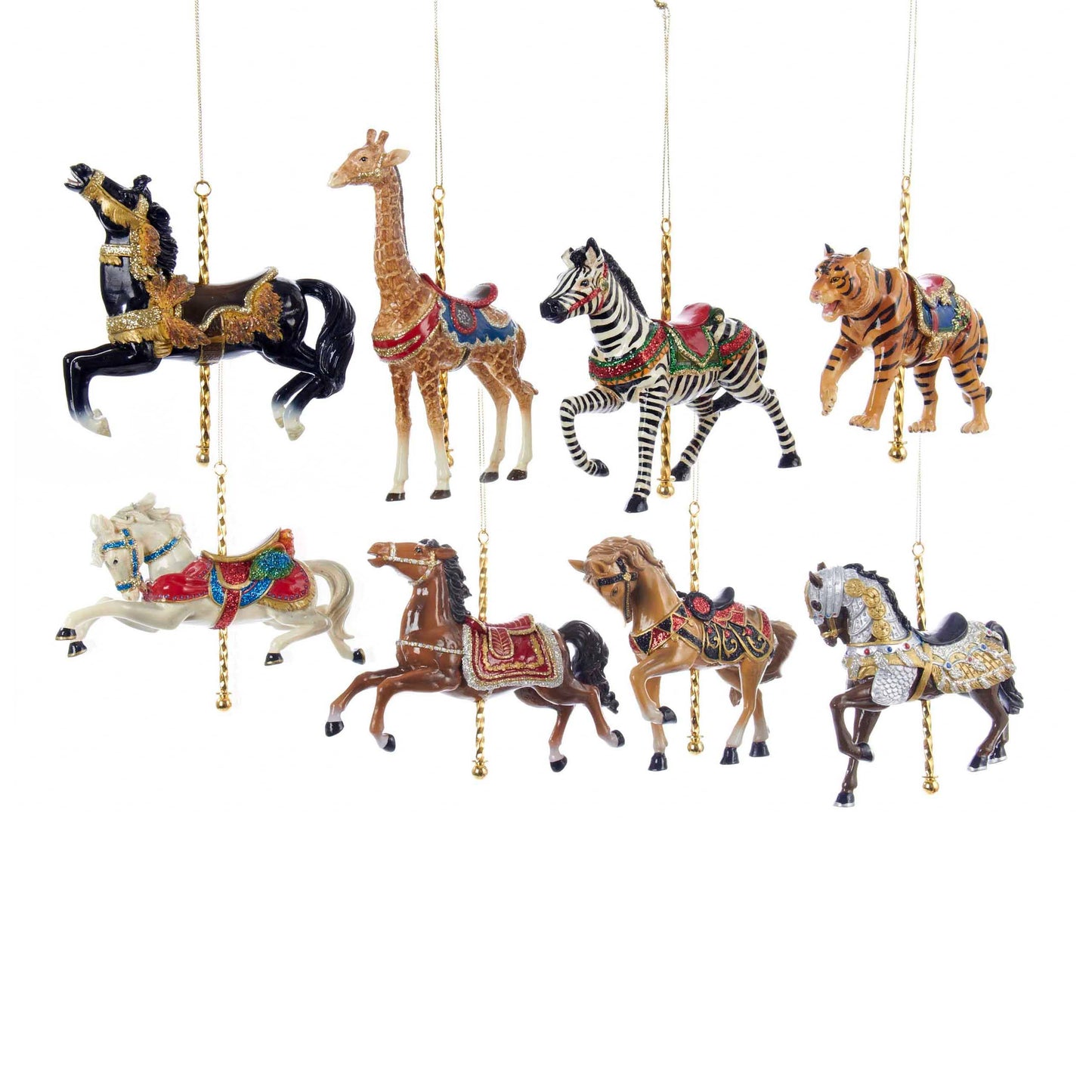 5"RESIN CAROUSEL ASSORTMENT ORNAMENT 8/A
