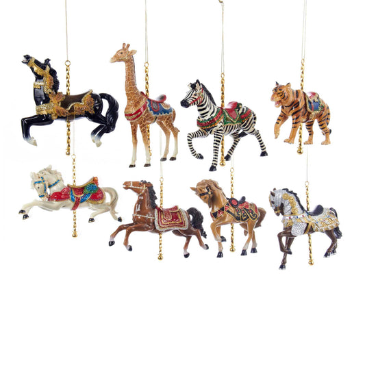 5"RESIN CAROUSEL ASSORTMENT ORNAMENT 8/A