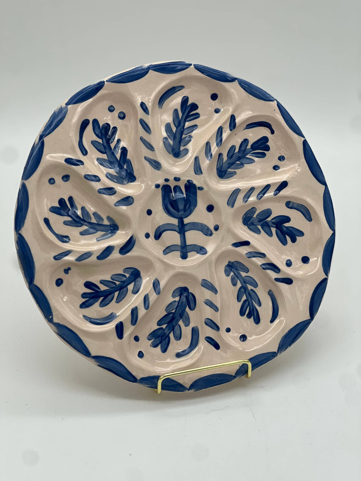 Blue Talavera Oyster Plate 