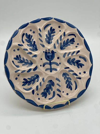 Blue Talavera Oyster Plate 