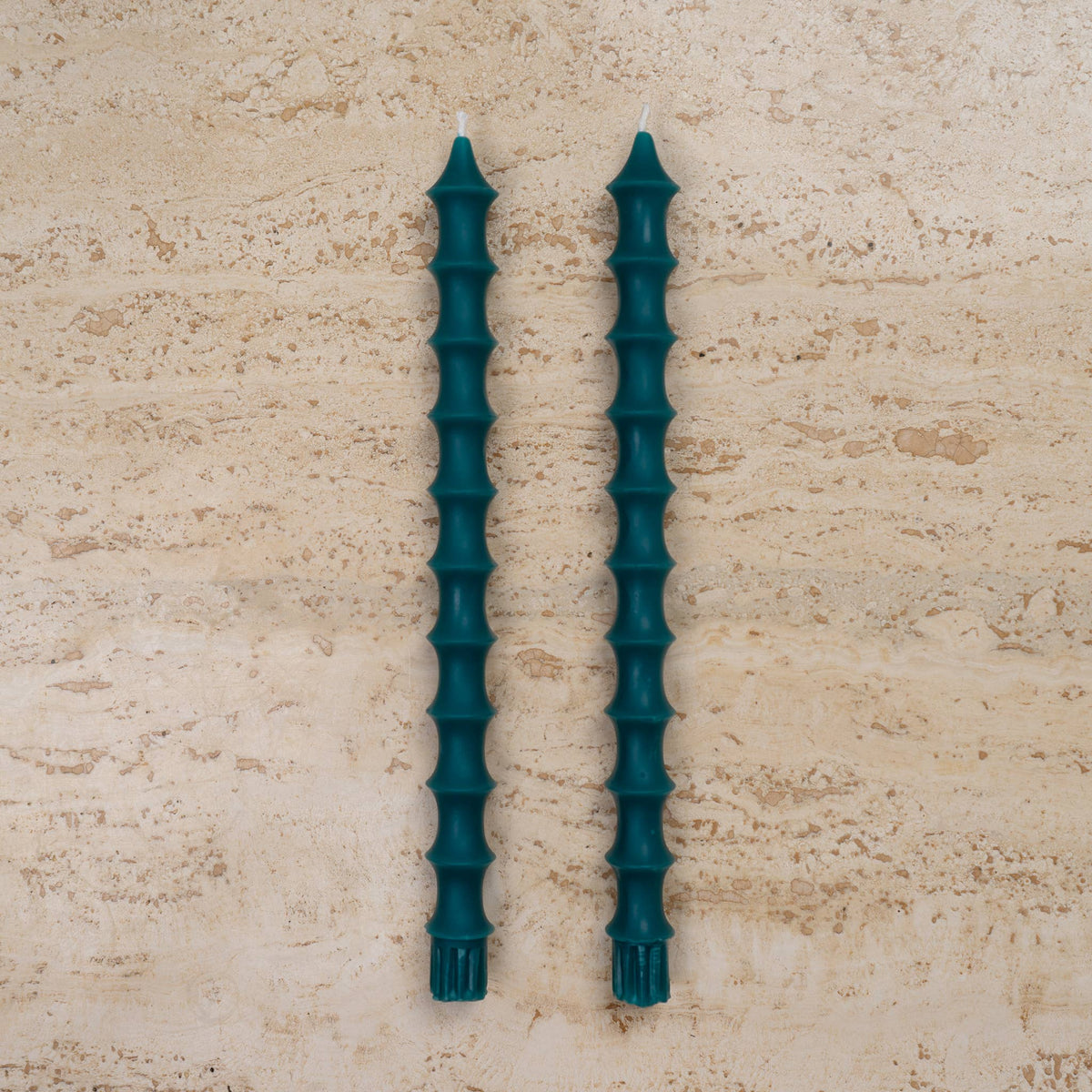 Bamboo Taper Beeswax Candles - A Pair: Vanilla Caramel