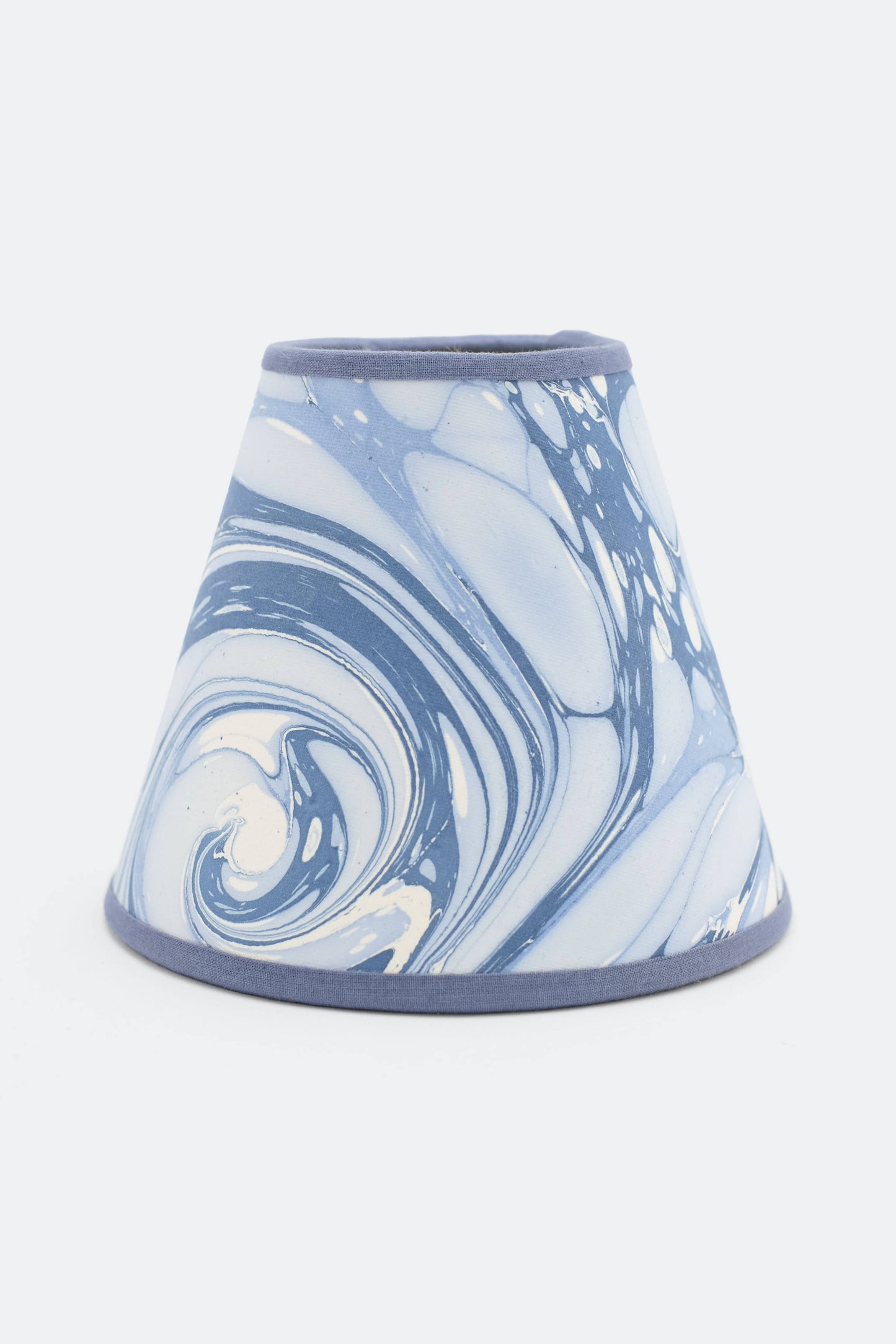 6" Clip On Chandelier Sconce Lampshade — Hand-Marbled: Flatiron Feather