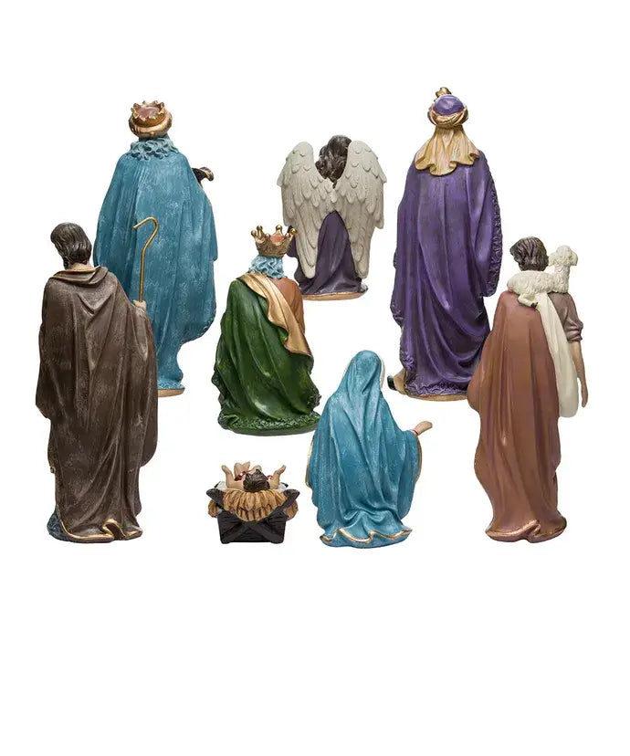 9"RESIN NATIVITY SET 8PC