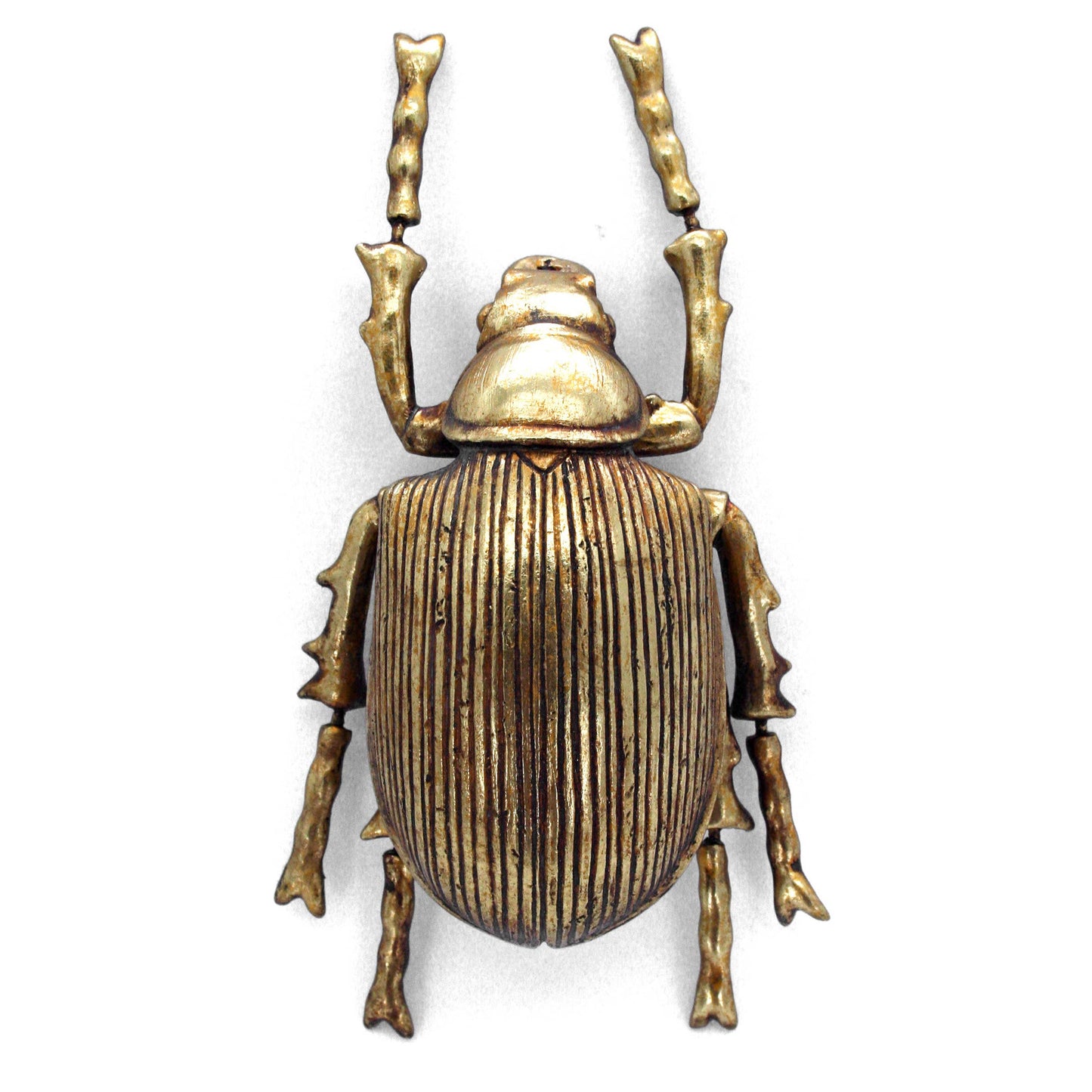 Gold Leafed Beetle Wall Decor - Wall Mountable