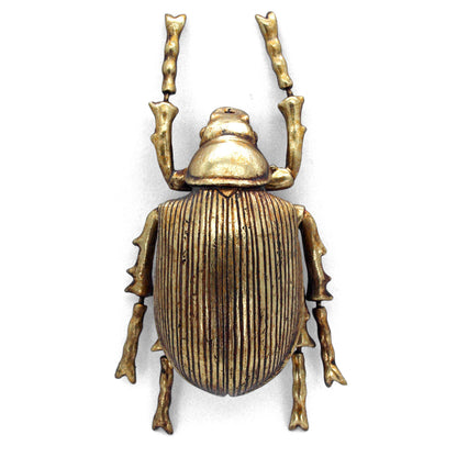 Gold Leafed Beetle Wall Decor - Wall Mountable
