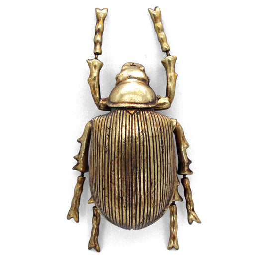 Gold Leafed Beetle Wall Decor - Wall Mountable