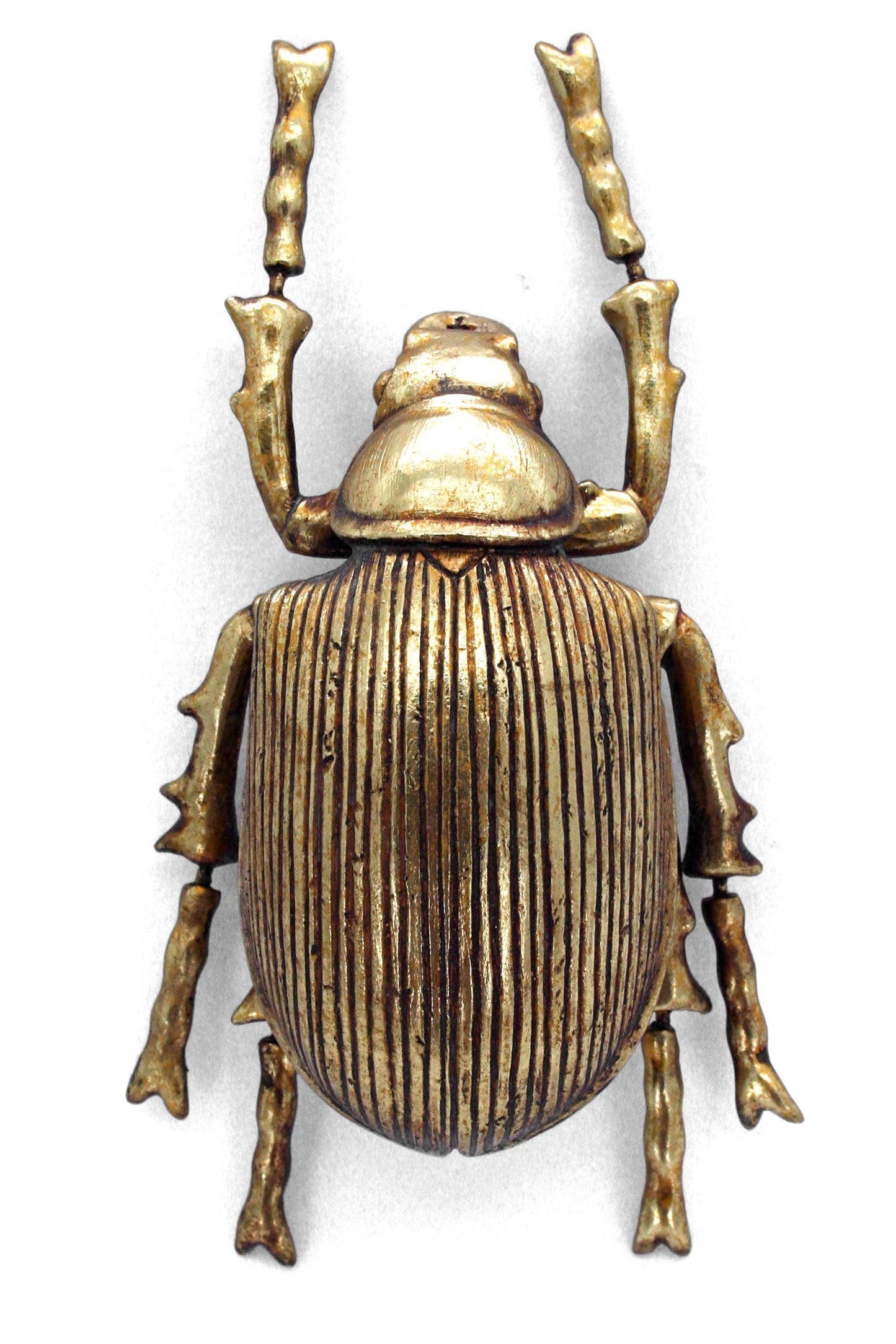 Gold Leafed Beetle Wall Decor - Wall Mountable