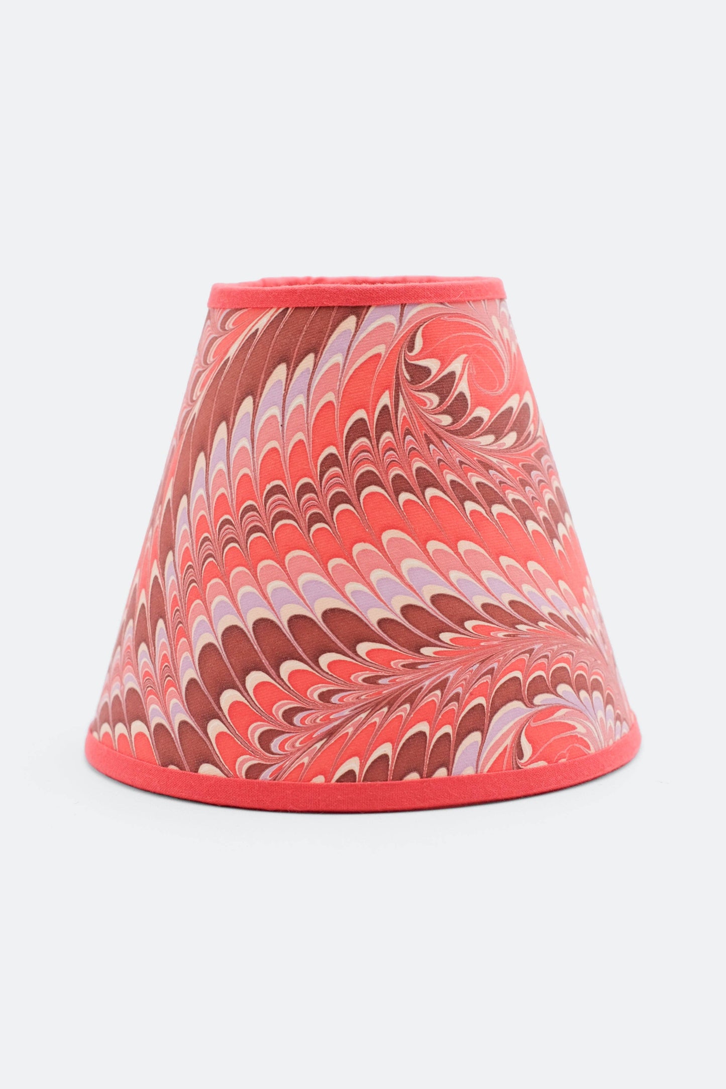6" Clip On Chandelier Sconce Lampshade — Hand-Marbled: Flatiron Feather