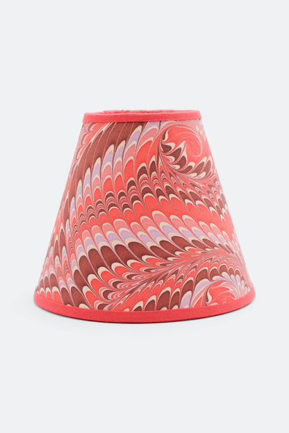 6" Clip On Chandelier Sconce Lampshade — Hand-Marbled: Flatiron Feather