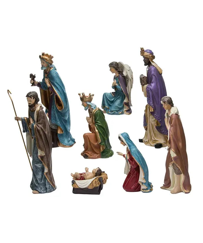 9"RESIN NATIVITY SET 8PC