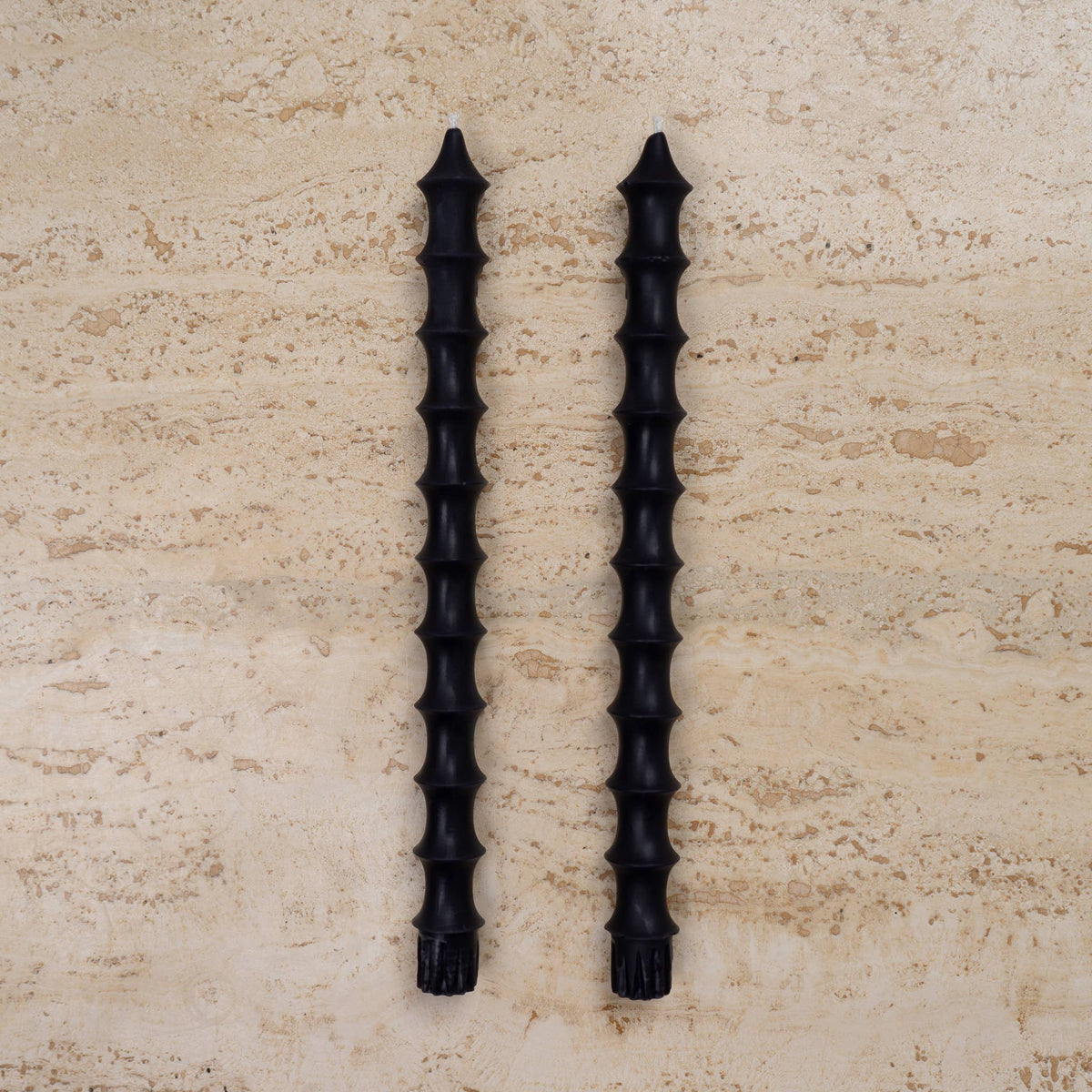 Bamboo Taper Beeswax Candles - A Pair: Vanilla Caramel