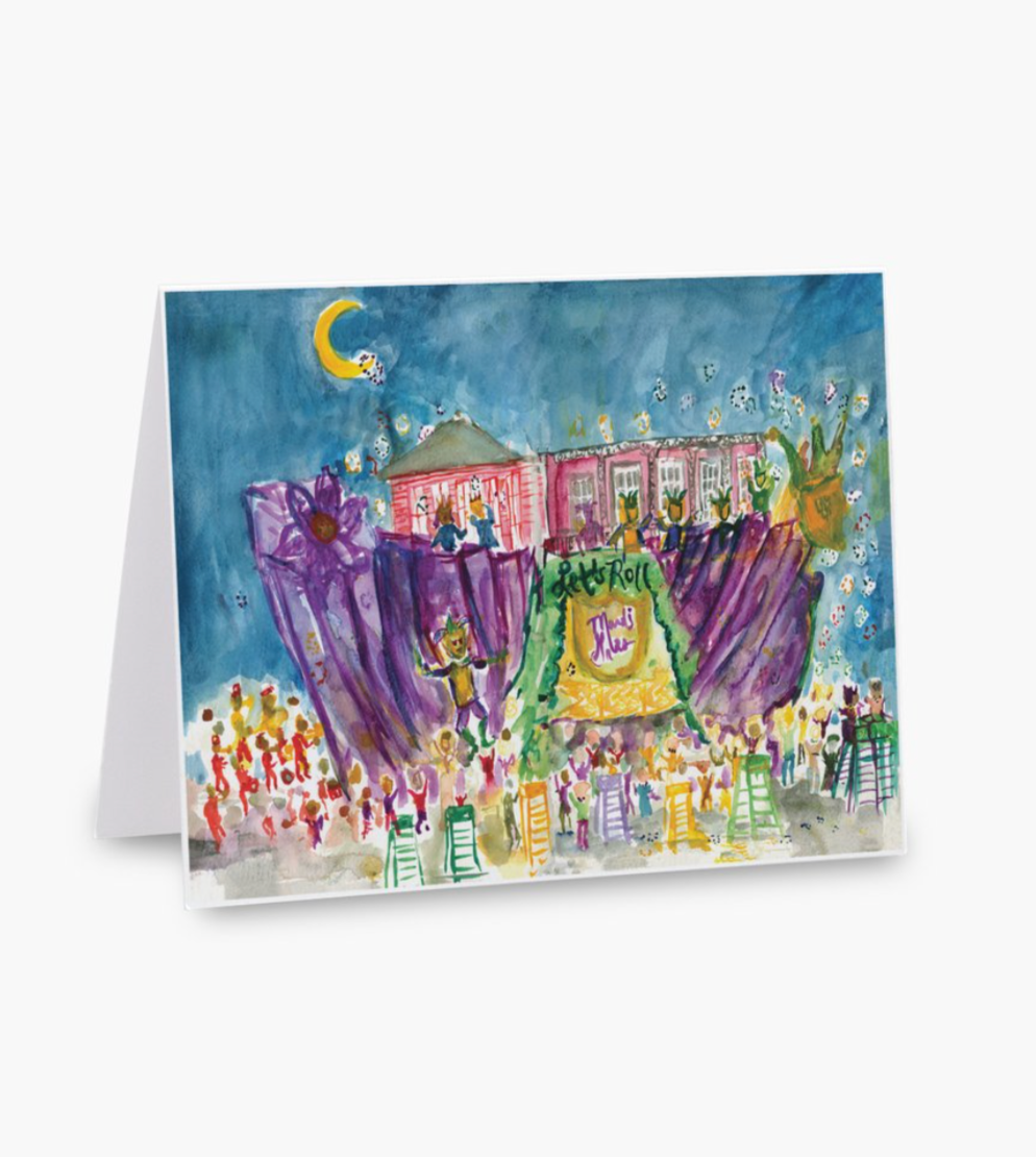 Mardi Gras Single Notecard