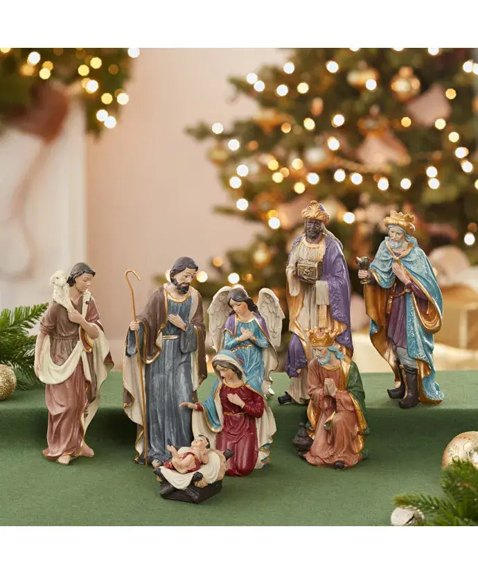 9"RESIN NATIVITY SET 8PC