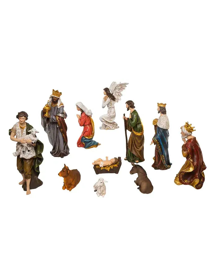 15"RESIN NATIVITY TABLEPIECE SET 11PCS