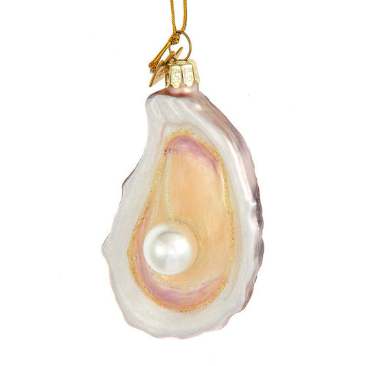 Noble Gems™ Glass Oyster Shell With Pearl Orn