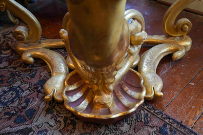 18th Century French Gilt Bare Breasted Caryatid Console