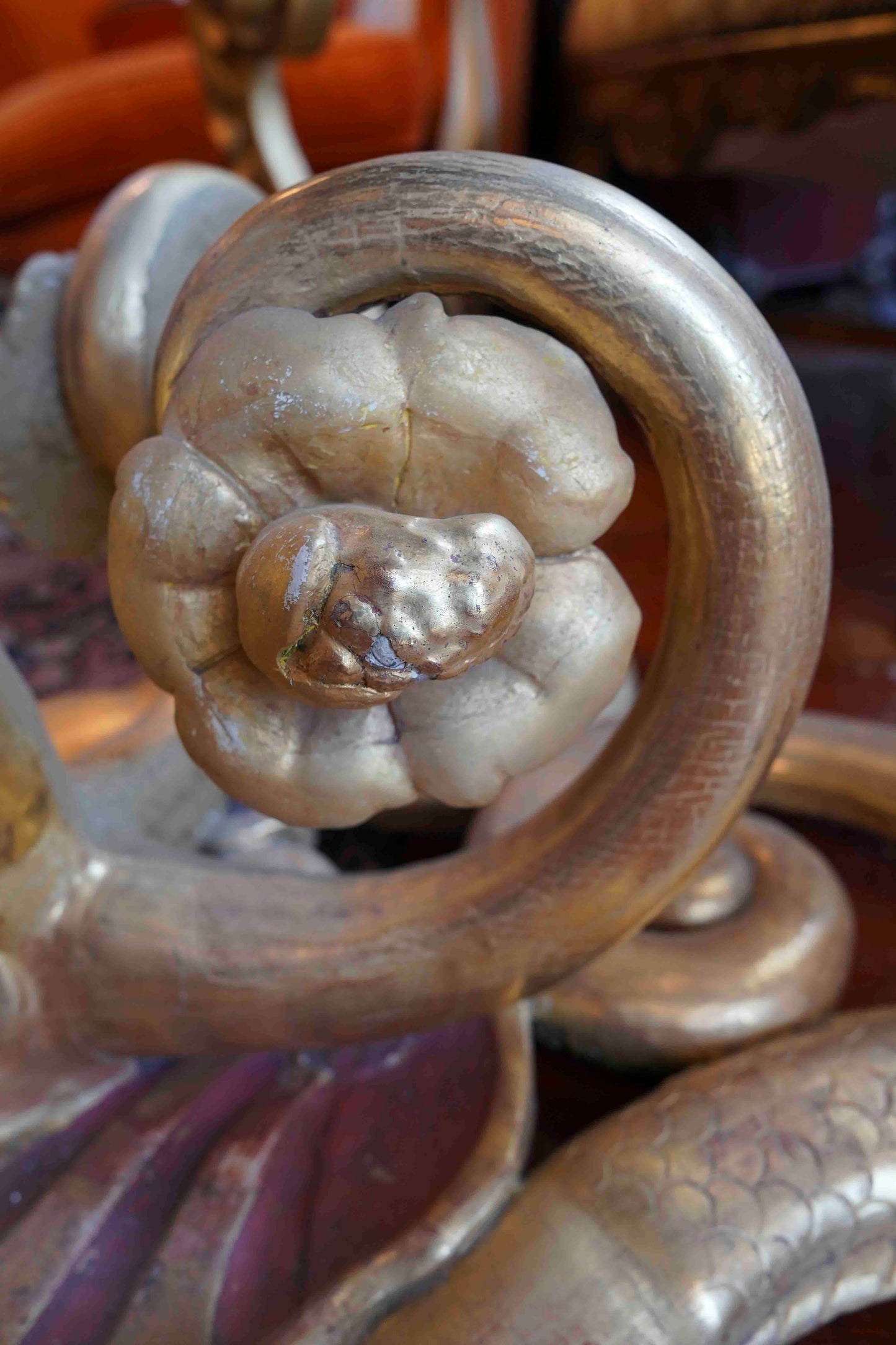 18th Century French Gilt Bare Breasted Caryatid Console