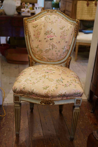 19th Century Italian Neoclassic Shield Back Painted Dining Chairs(Set of 6)