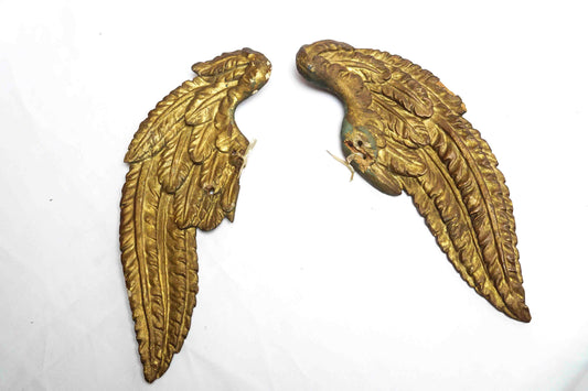 18th Century Giltwood Wing Fragments for pair.