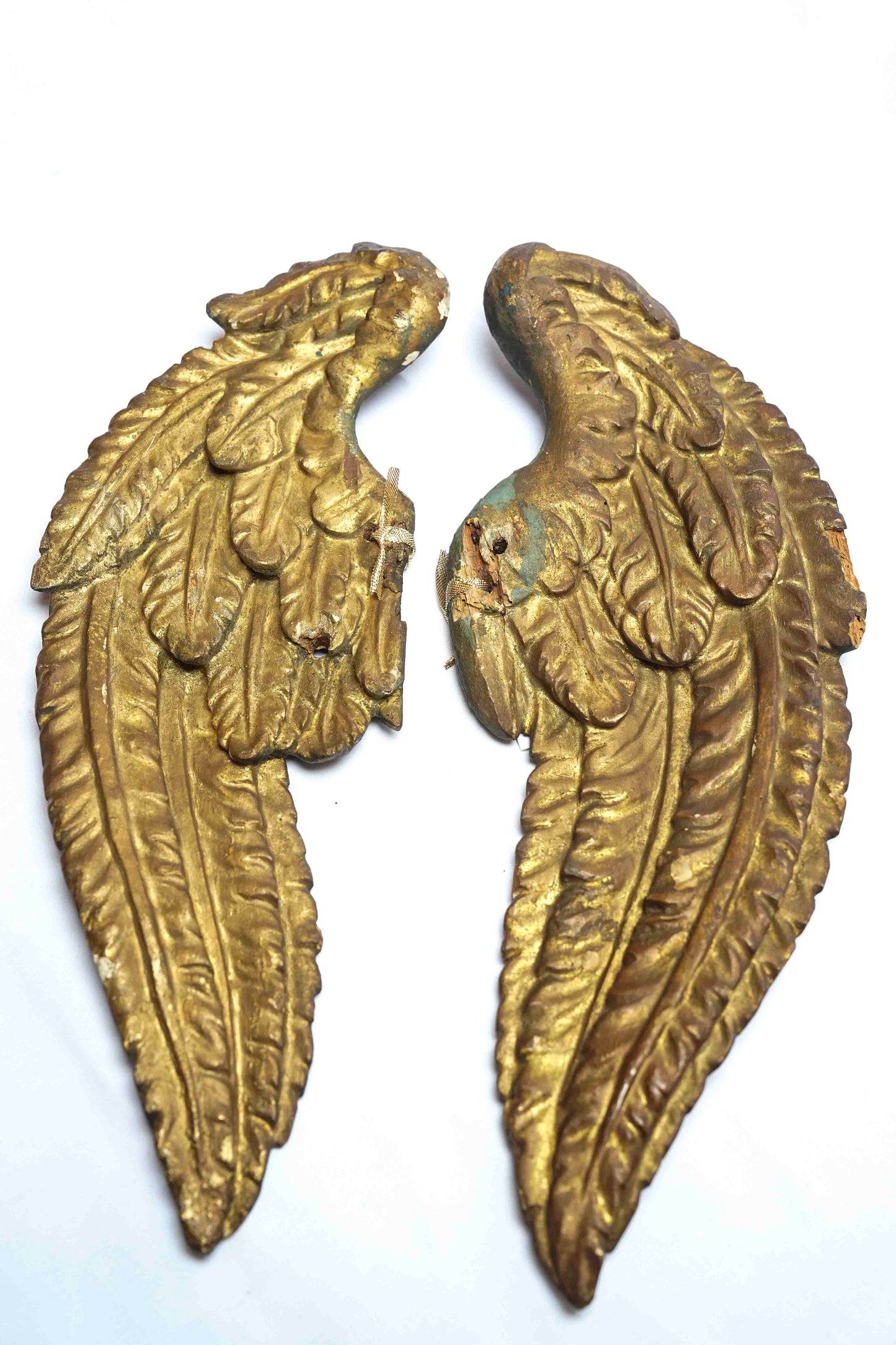 18th Century Giltwood Wing Fragments for pair.