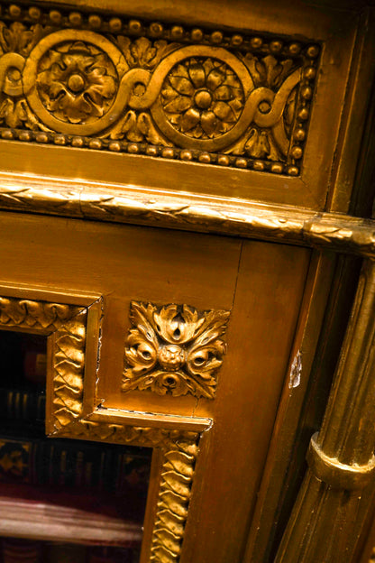 Louis XV Gilt and Marble Top Display Cabinet