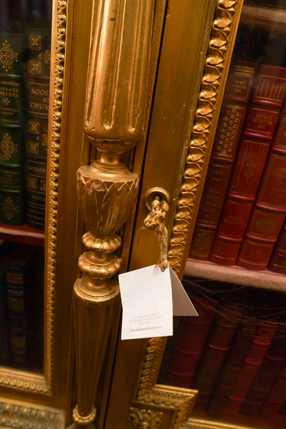 Louis XV Gilt and Marble Top Display Cabinet