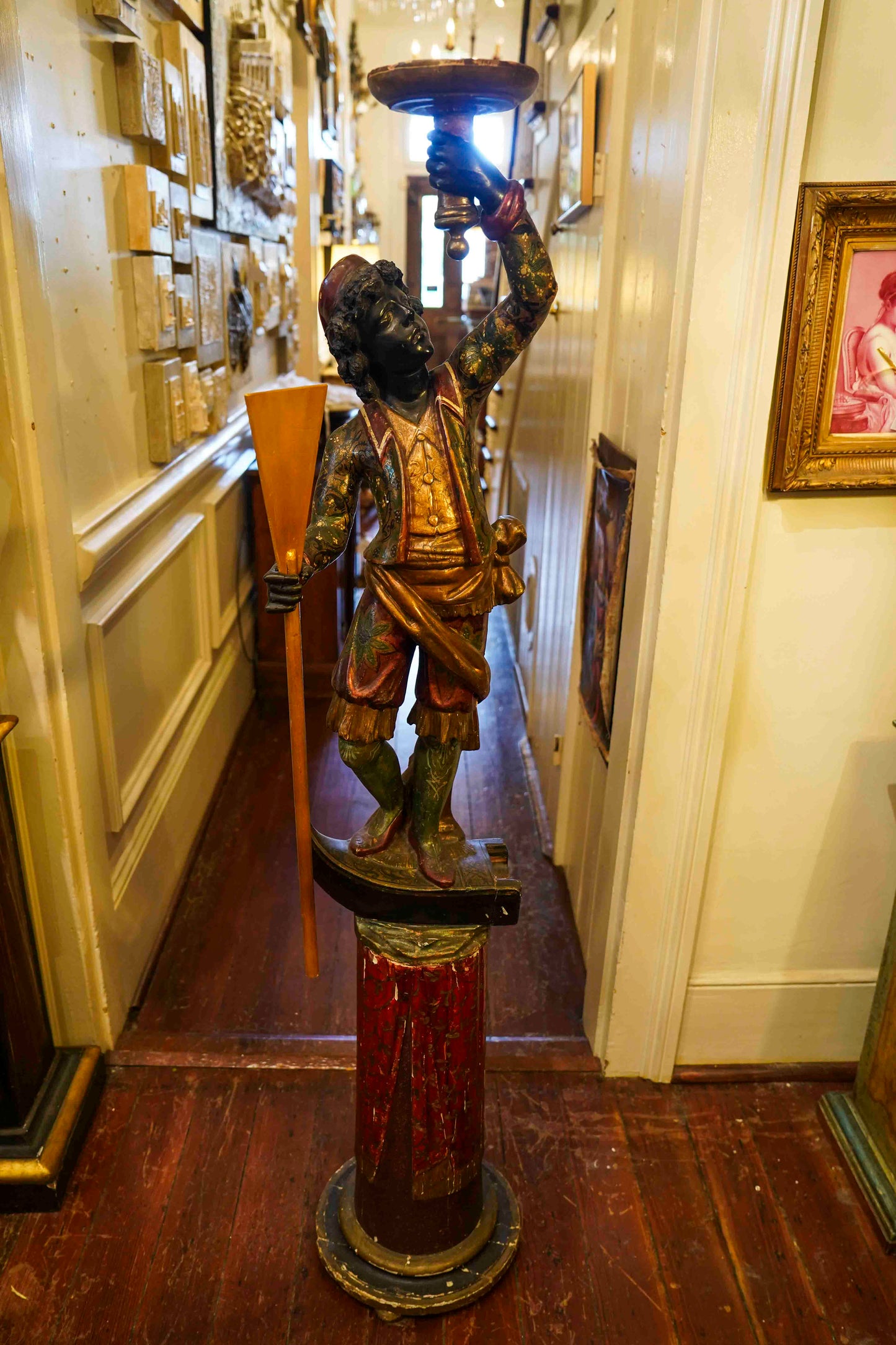 19th Century Venetian Blackamoor Torchiere