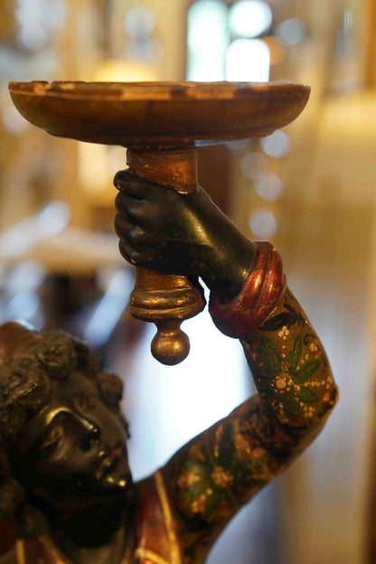 19th Century Venetian Blackamoor Torchiere