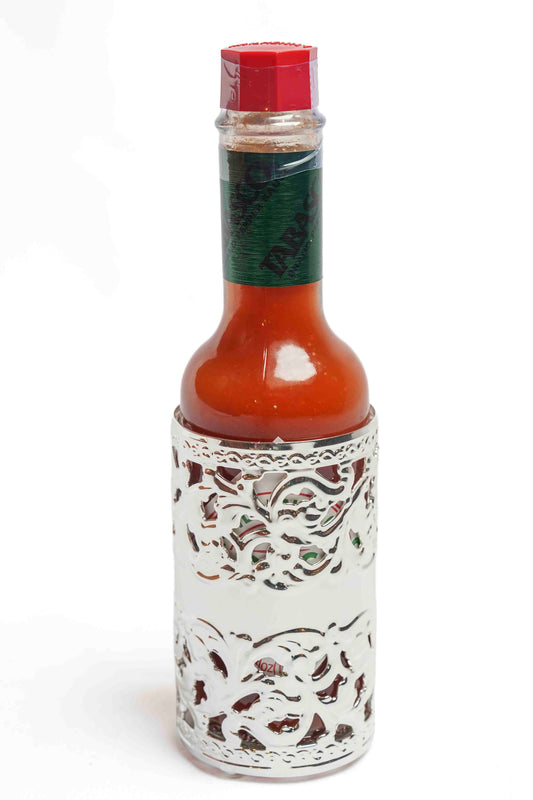 English Queen Anne Style Silver Plated Tabasco Holder