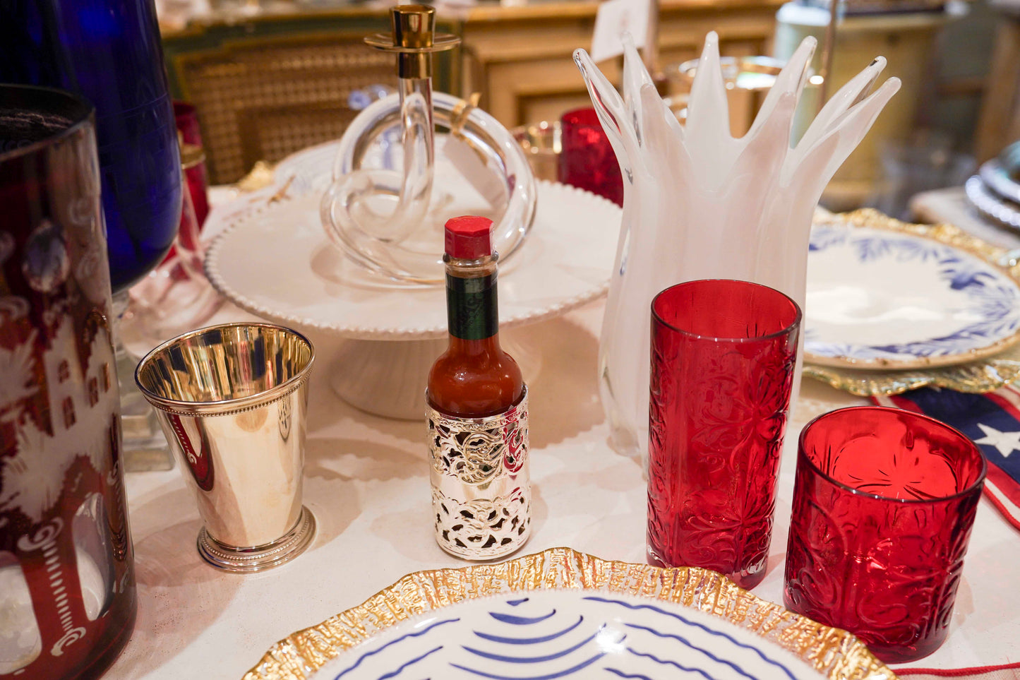 English Queen Anne Style Silver Plated Tabasco Holder