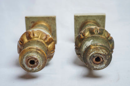 Italian Gilt and Cream Fragment Urns Pair