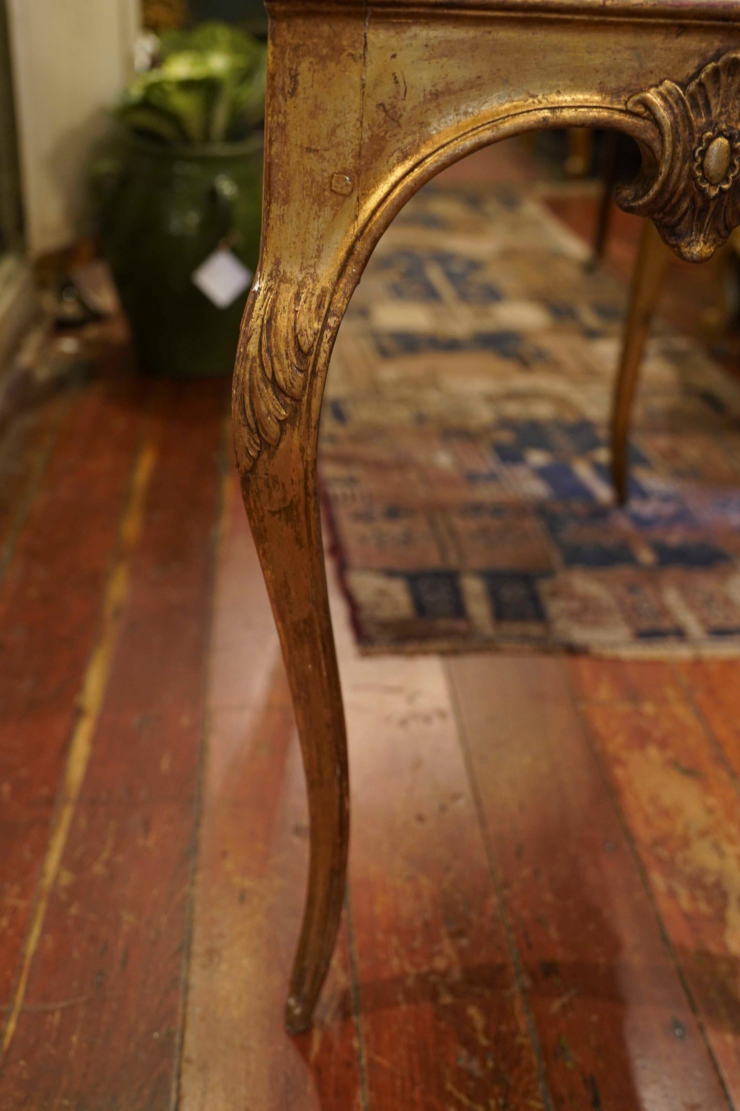 18th Century Louis XV Carved Giltwood Salon Table