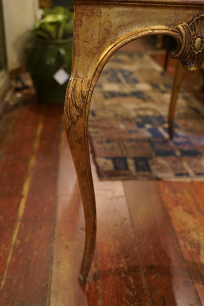 18th Century Louis XV Carved Giltwood Salon Table