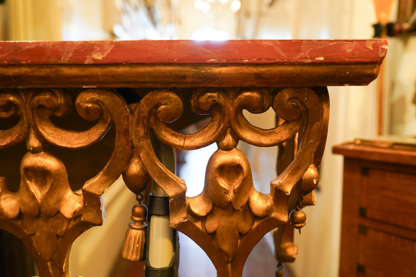 Rococo Style Giltwood Console d' Applique