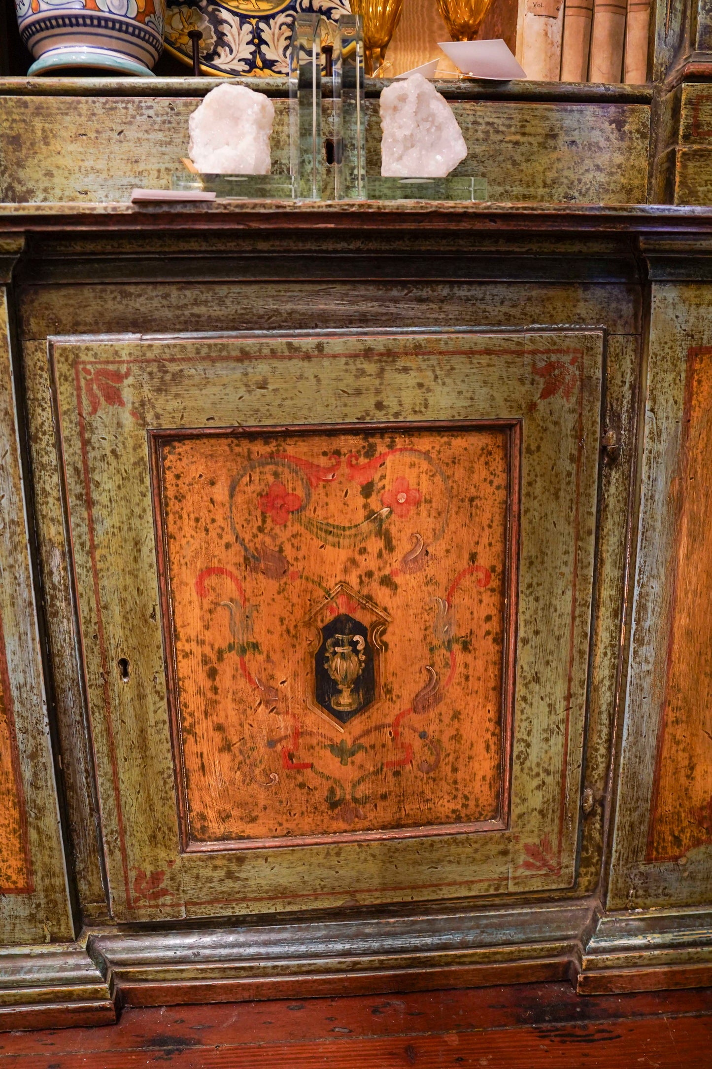 19th Century Italian Painted Bookcases Pair
