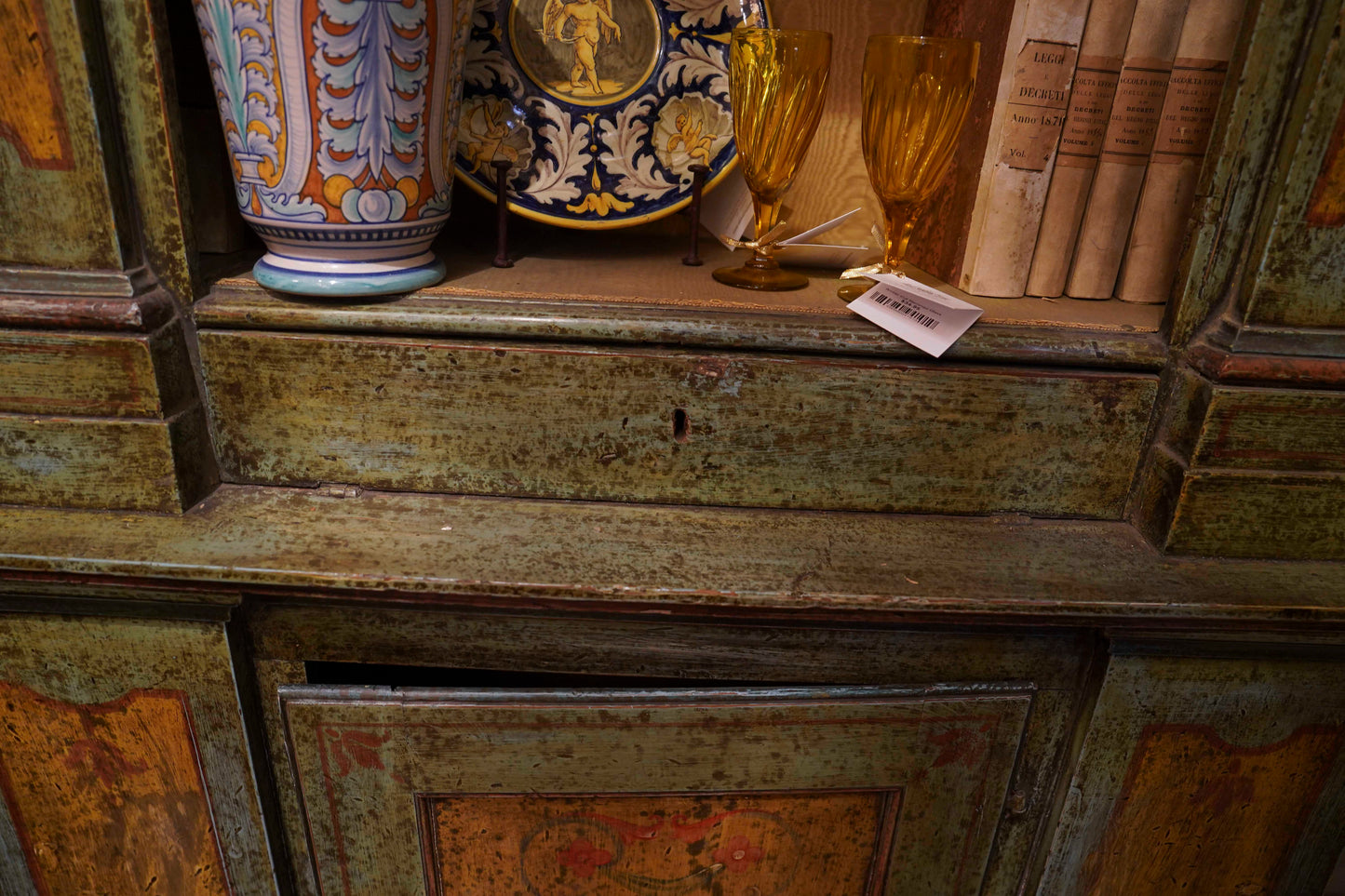 19th Century Italian Painted Bookcases Pair