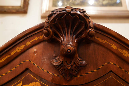 Dutch Marquetry Hutch with glass doors.